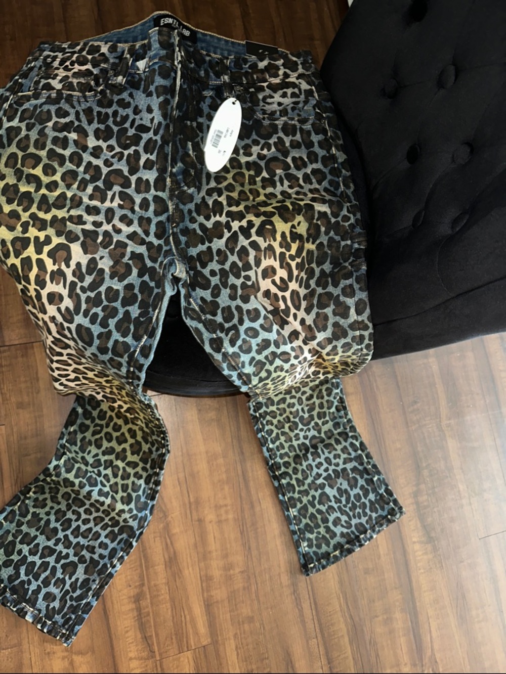 Esprit Multicolor Leopard Print Wide-Leg Jeans